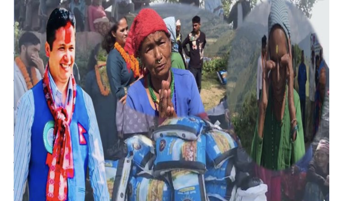 जापन बस्ने विनयले गरे विपन्न परिवारका ३७ जनालाई खाद्यान्न सहयोग